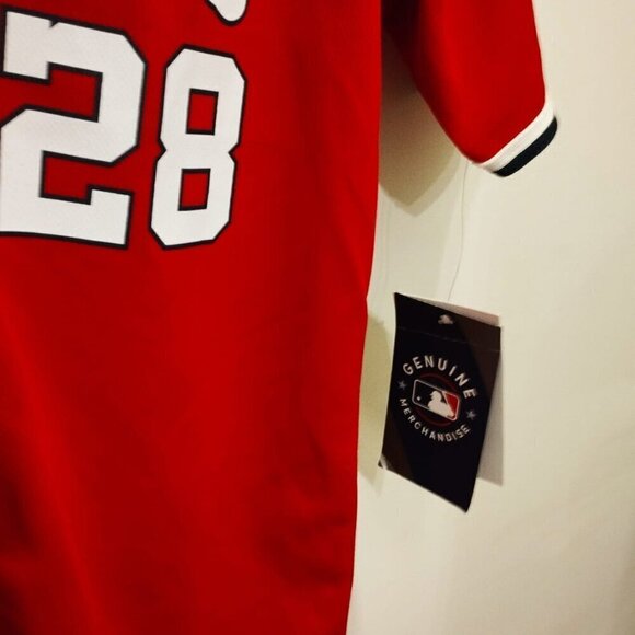 Washington Nationals Lane Thomas #28 Red Youtth Jersey 12/14 MLB - Picture 2 of 4